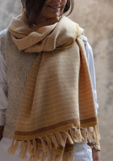 Écharpes femme laine Merinos tissée main