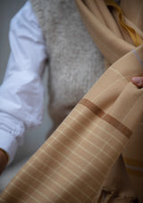 Écharpe artisanale 100% laine Merinos tissée main