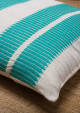 Coussin Maniput Temple Aquamarine MILLE et CLAIRE