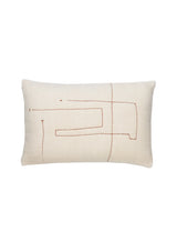 Coussin en Lin Brodé Taka Off-White MILLE et CLAIRE