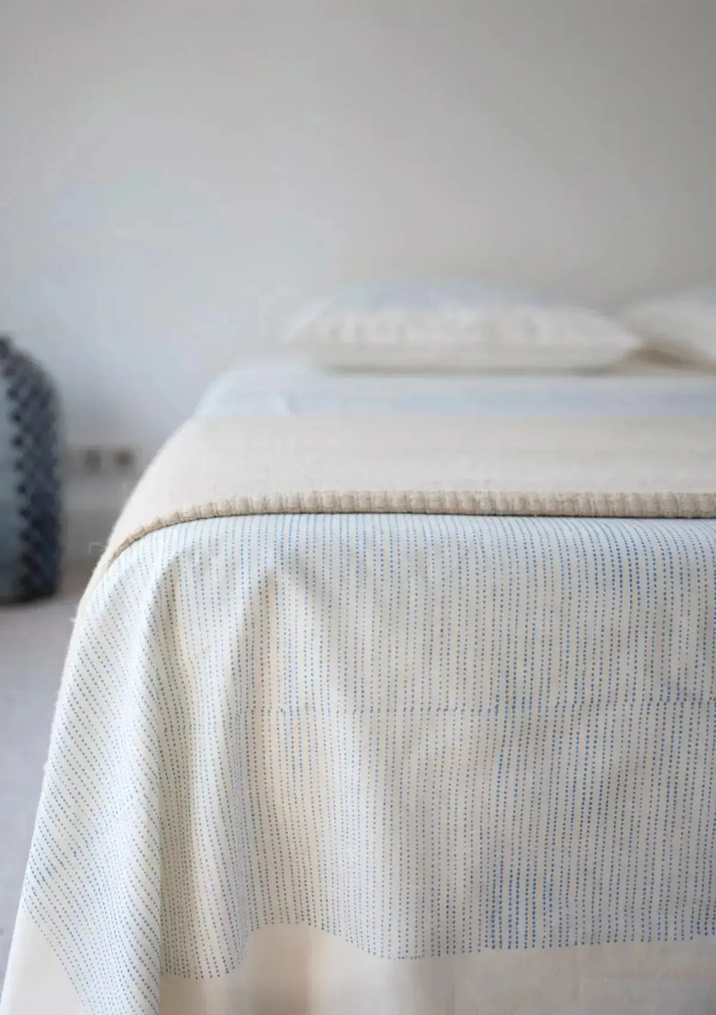 Dohar Bleu Maya — drap léger en coton Mül-mül MILLE et CLAIRE
