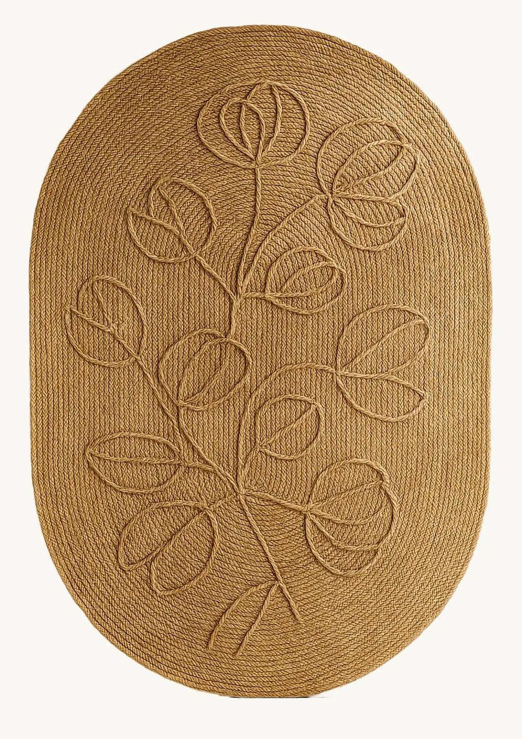 Tapis Flower en jute crocheté main MILLE et CLAIRE
