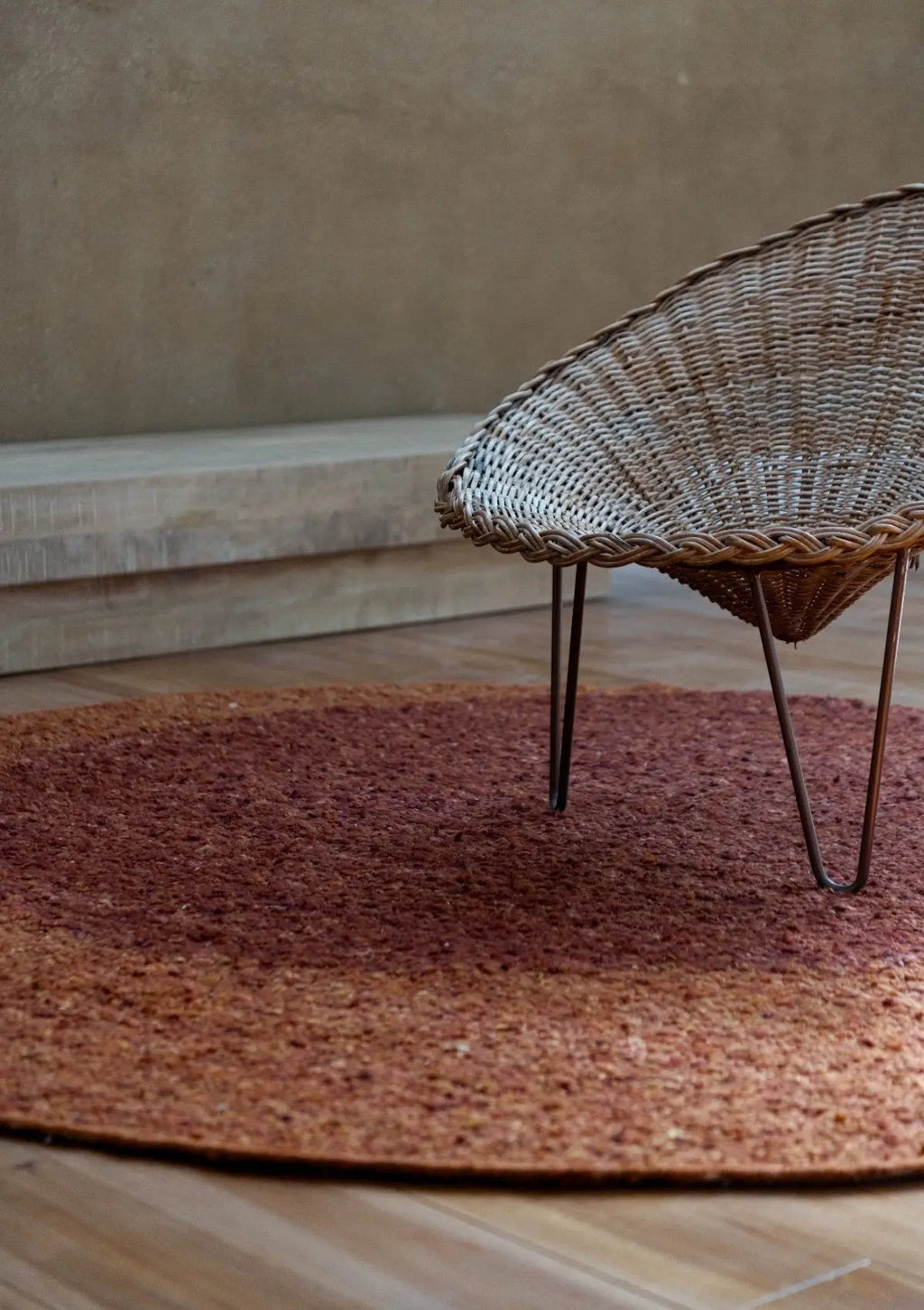 Tapis Heaven Châtaigne Double Cercle MILLE et CLAIRE