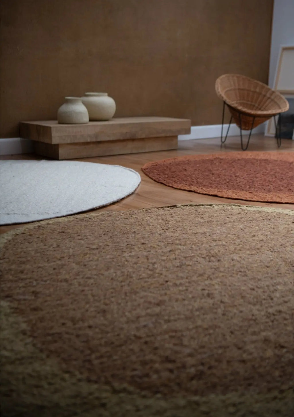 Tapis Heaven Gingembre Double Cercle MILLE et CLAIRE