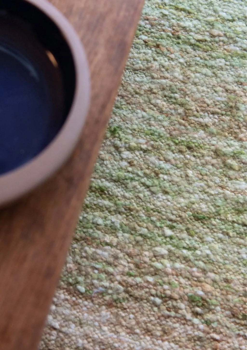 Tapis Heaven Rice, Vert Neem MILLE et CLAIRE