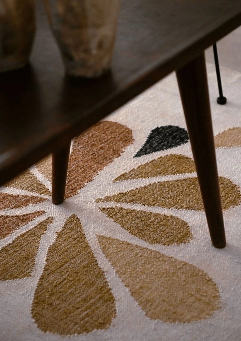 Chat Tai Rug Natte de sol Chattaï Rice – Tissage artisanal en chanvre et coton